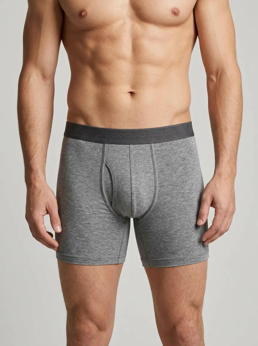 Men's Geometric Pattern Waistband Boxer Briefs