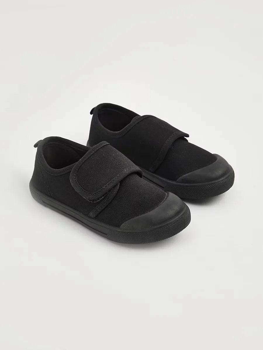 Black Wrap Strap Plimsoll