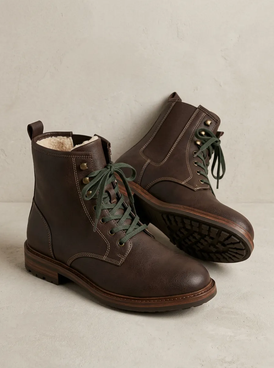 Easy-Wear Faux Leather Leather Look Lifestyle Look Unisex Warm Boots