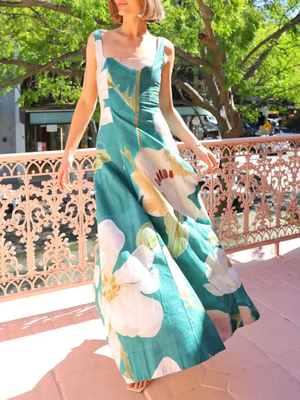 Maxi Square Neck Dress