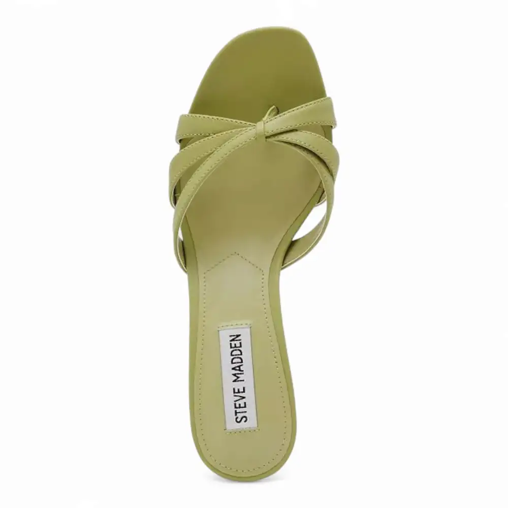 Cary Strappy Kitten-Heel Mule Sandals