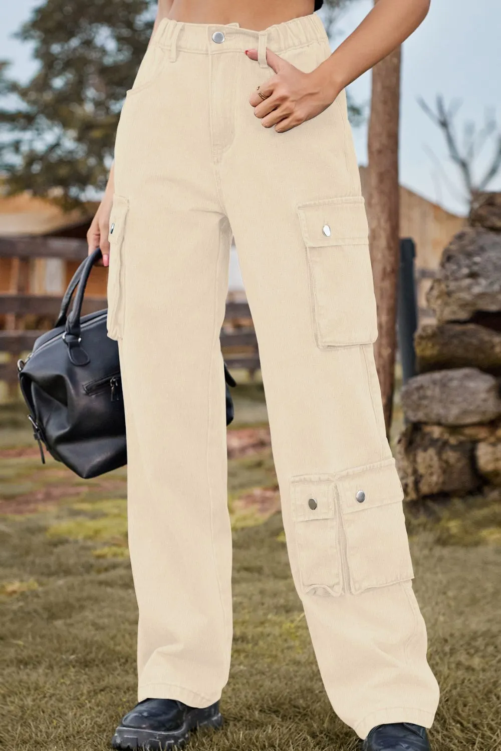 Easy Loose Fit Pocketed Denim Jeans