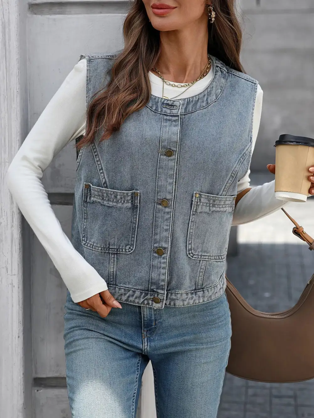 Button-down Vest Relaxed Layering Vest Lightweight Layering Style