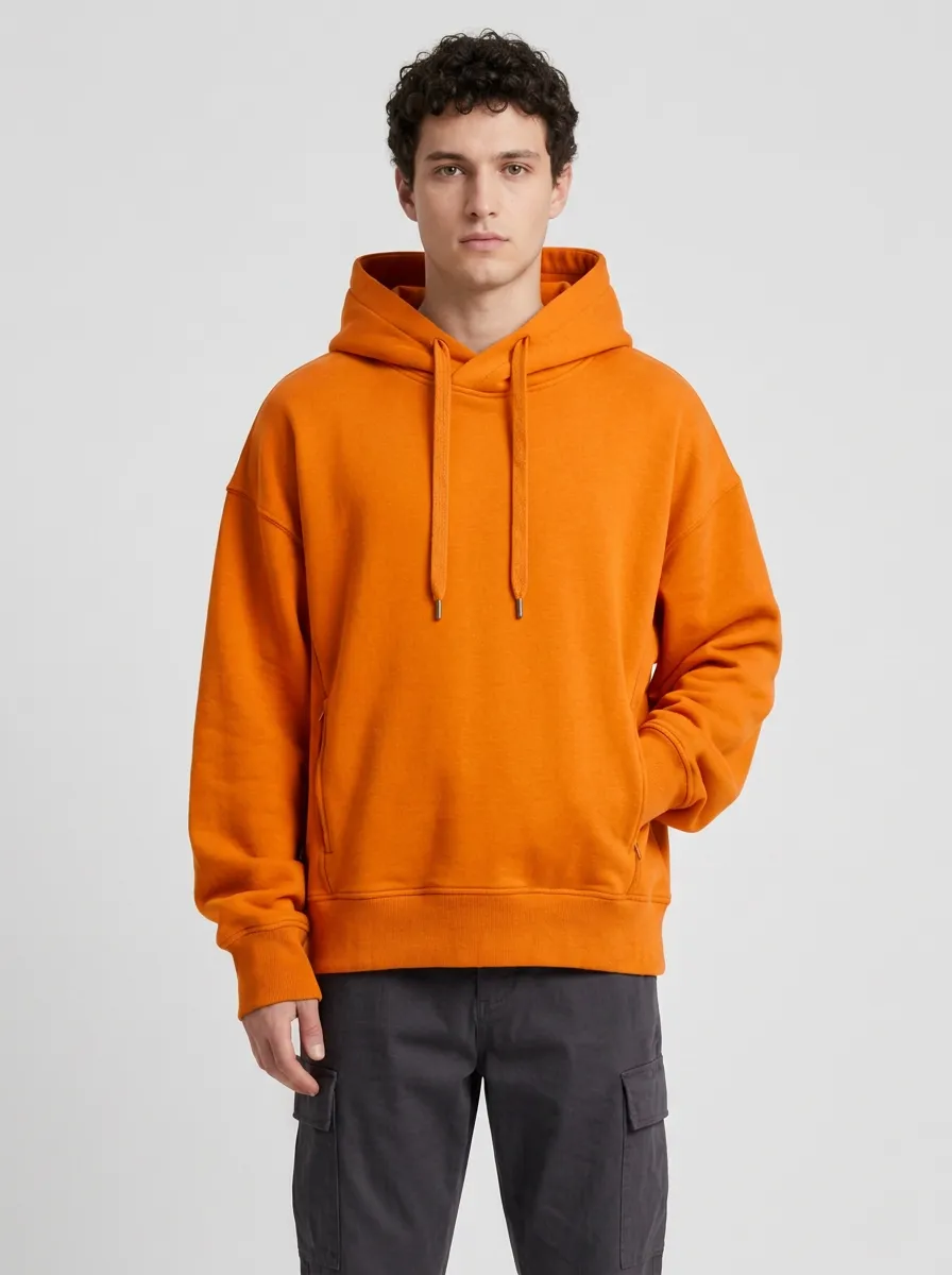 Simple Layer Pullover Unisex Hooded Sweatshirt