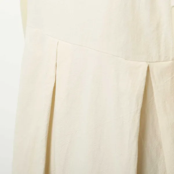 Linen Blend Cotton Blend Maxi Draped Fit Dress
