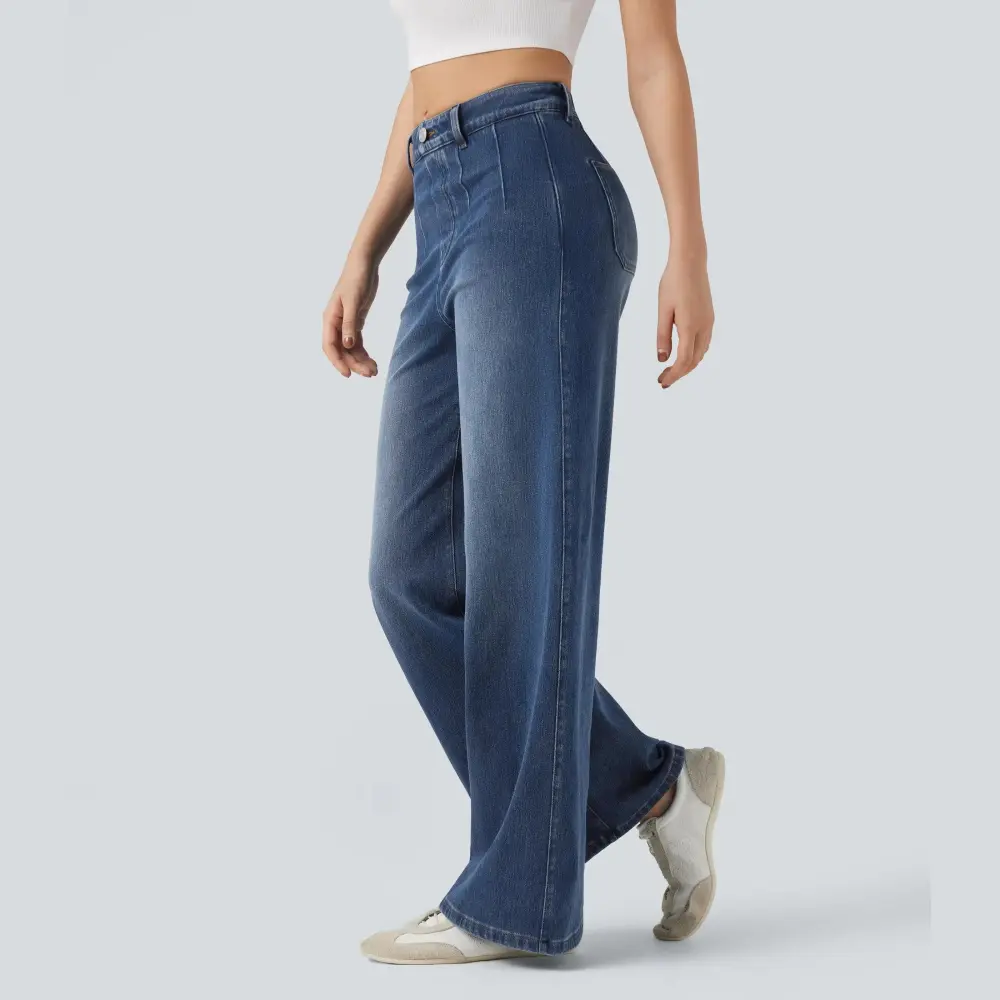 ⏰ TODAY ONLY - High Waisted Tummy Control Wide Leg Jeans