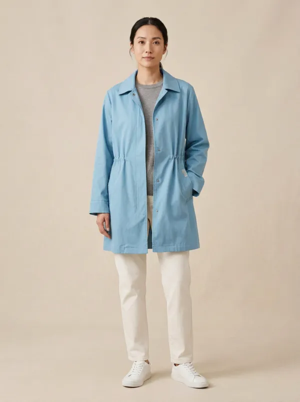 Coat Casual Drawstring Waist Utility Jacket