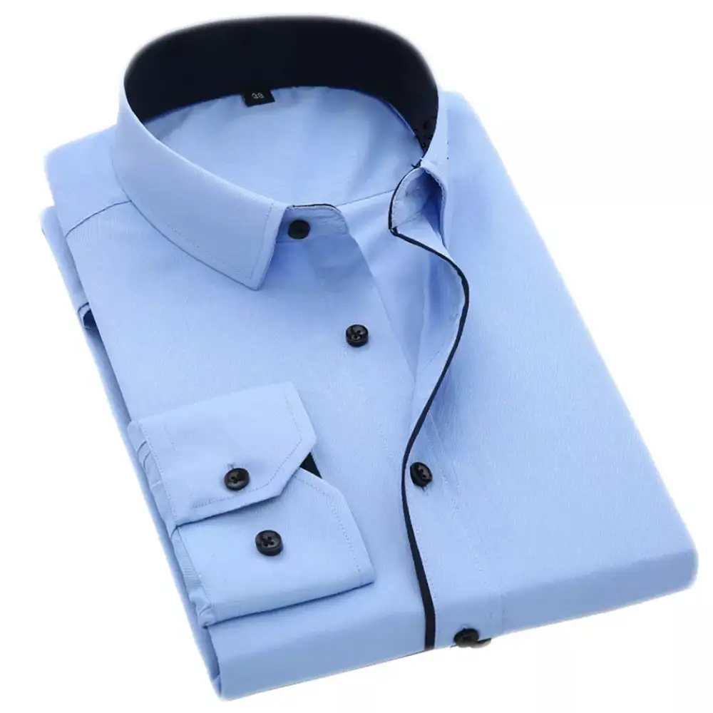 Long Sleeve Slim Fit Casual Dress Shirt