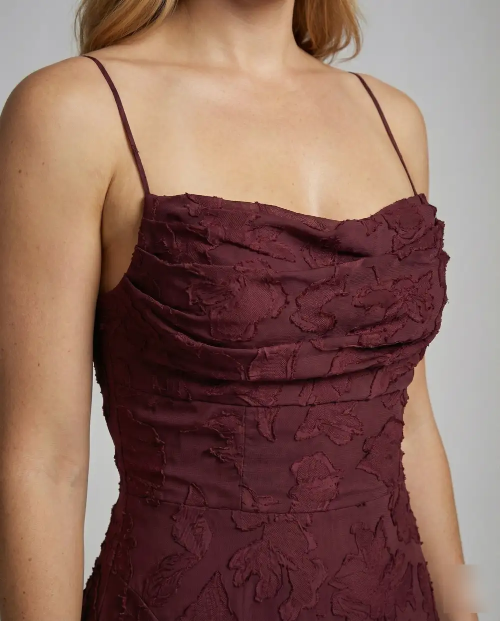 Women's A-Line Spaghetti-Strap Floral Bridal Dress