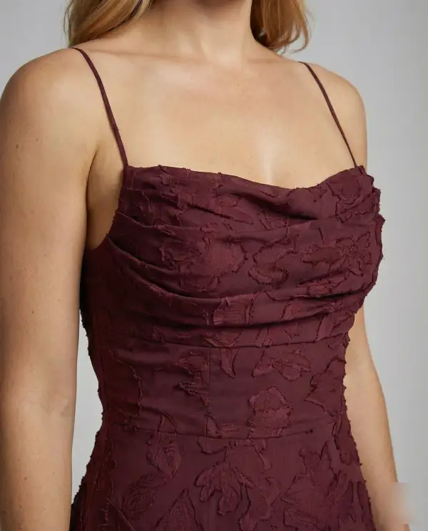 Women's A-Line Spaghetti-Strap Floral Bridal Dress
