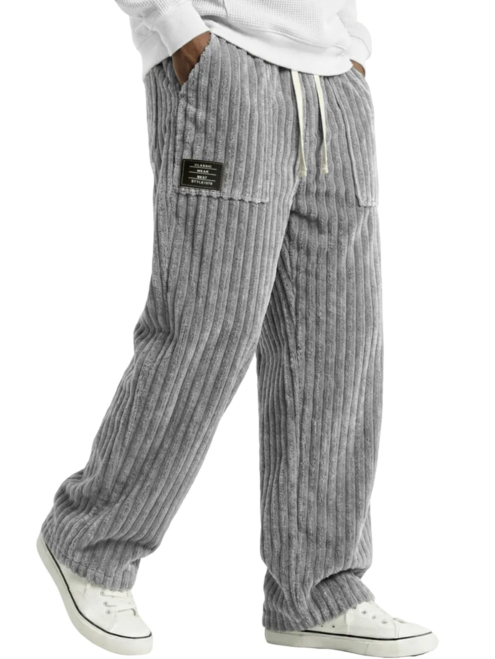 Corduroy Pocket Seamed Pants