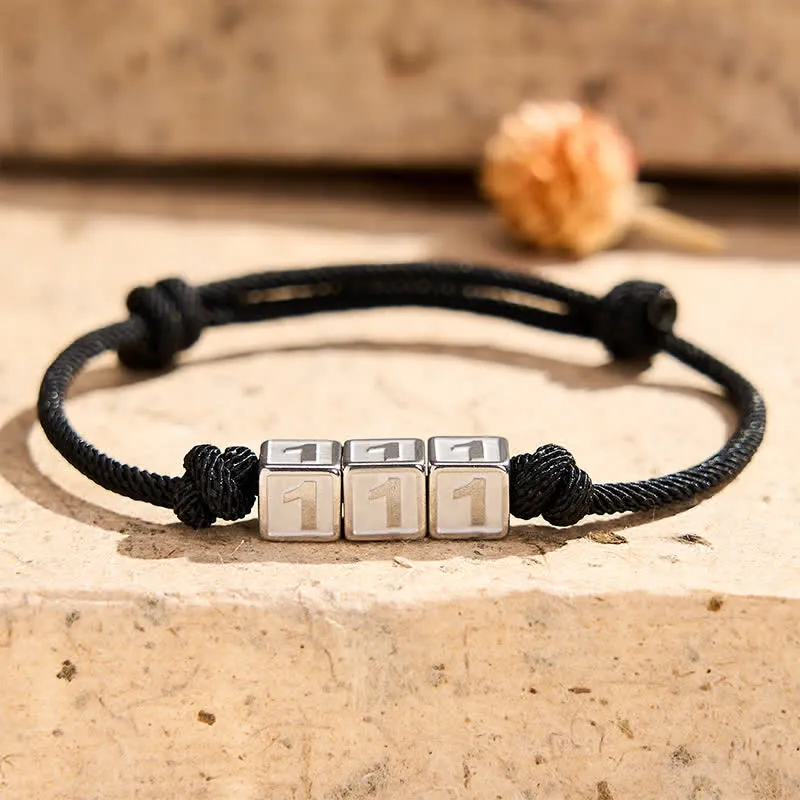 Titanium Steel Angel Numbers Adjustable String Faith Bracelet