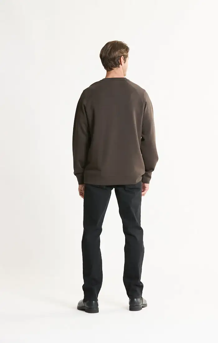 Performance Micro Stripe Knit Raglan Crewneck