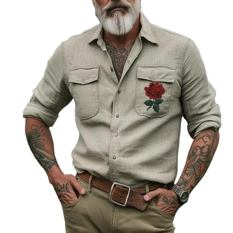 Utility Pocket Embroidered Shirt