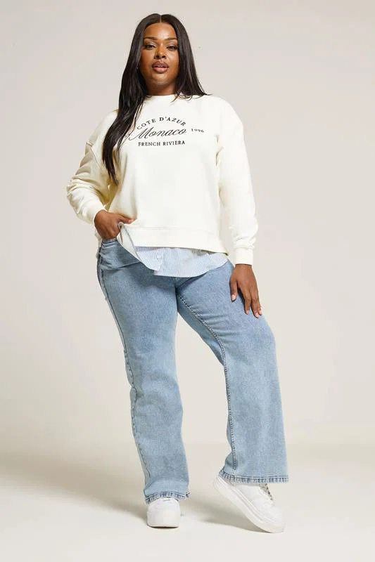 Cream 'Monaco' 2-In-1 Sweatshirt detail 1