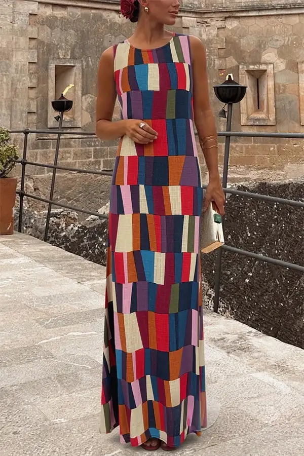 Feminine Sleeveless And Flowing Maxi Skirt Set