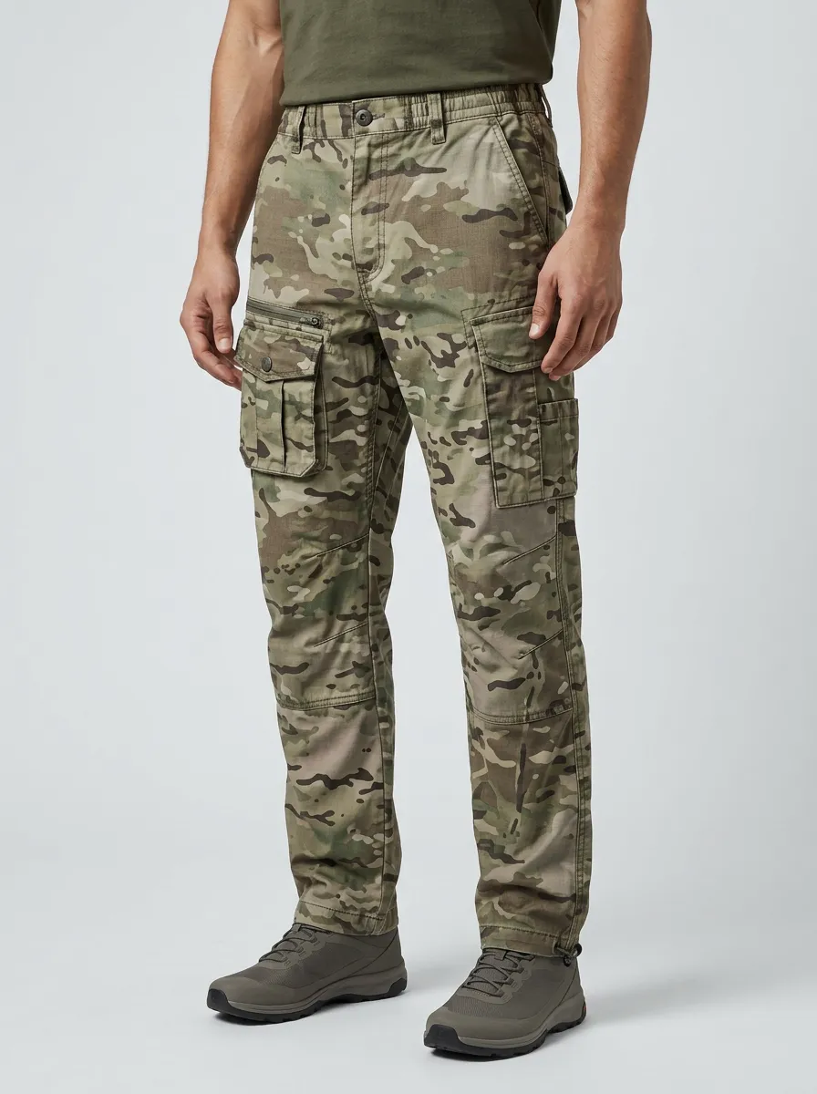 Men's Tactical Outdoor Camouflage Printed Cargo Pants