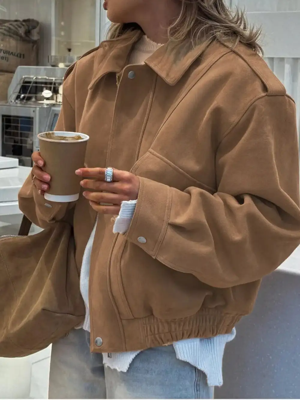 Streamlined Zip-Up Pocketed Jacket