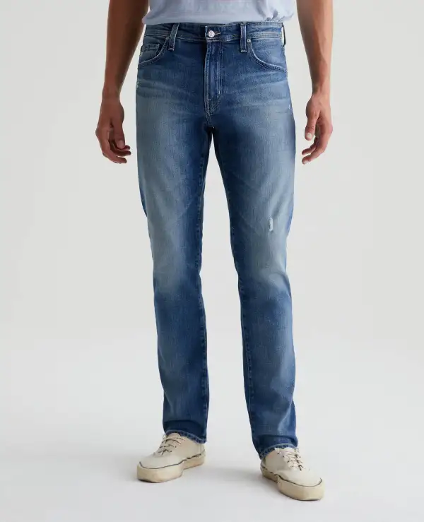 Men's Modern Slim Distressed Jeans