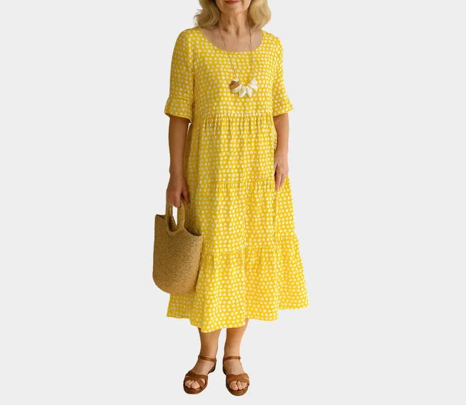 Short Sleeve Midi Dress