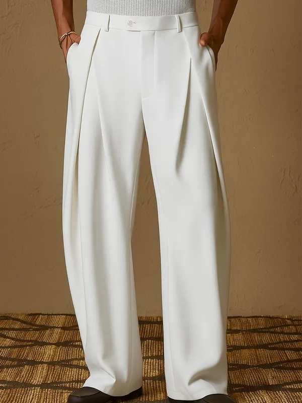 Draped Pleated Trousers