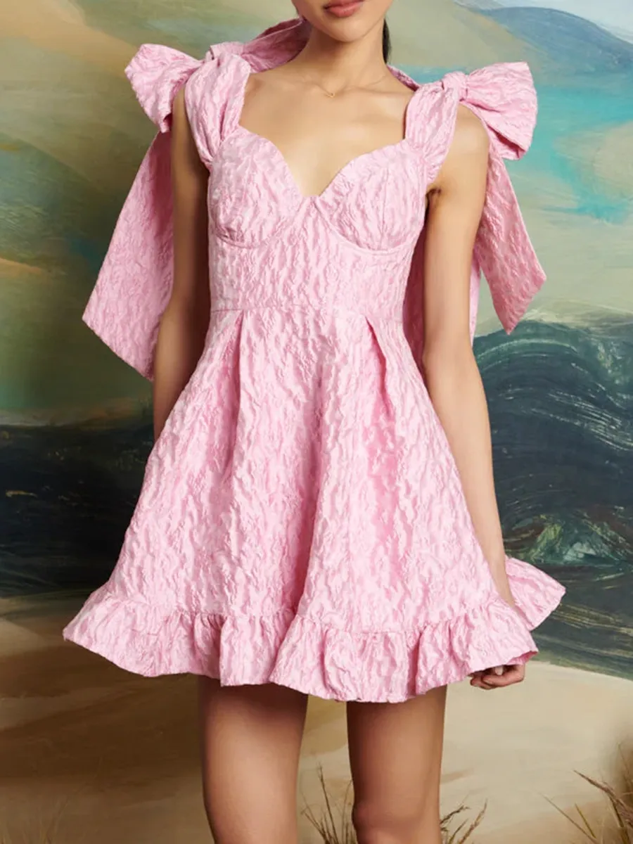 Classics Jacquard Bow Dress