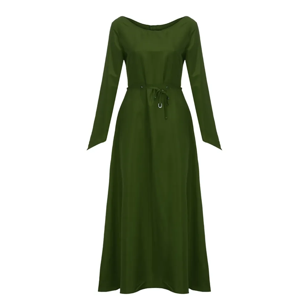 Linen Blend Cotton Blend Maxi Adjustable Strap Dress