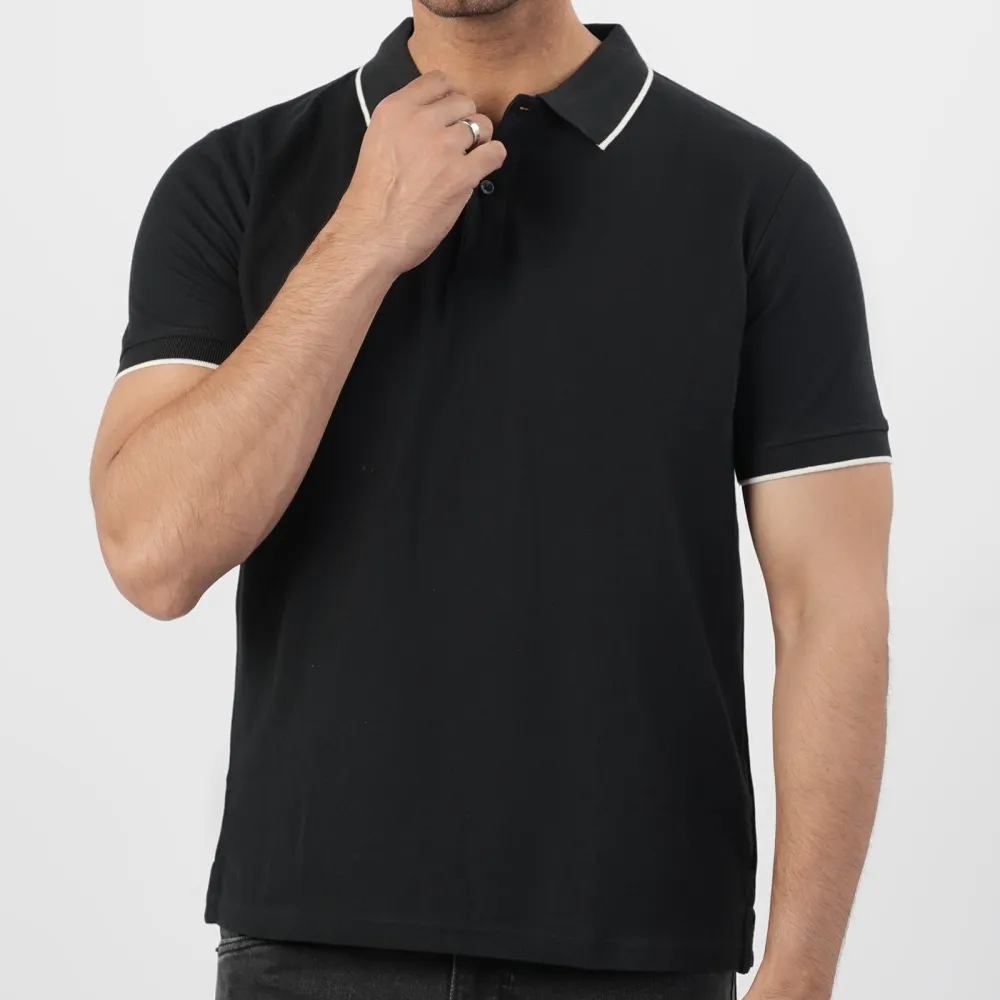 Men's Versatile Polished Polo Collar T-Shirt