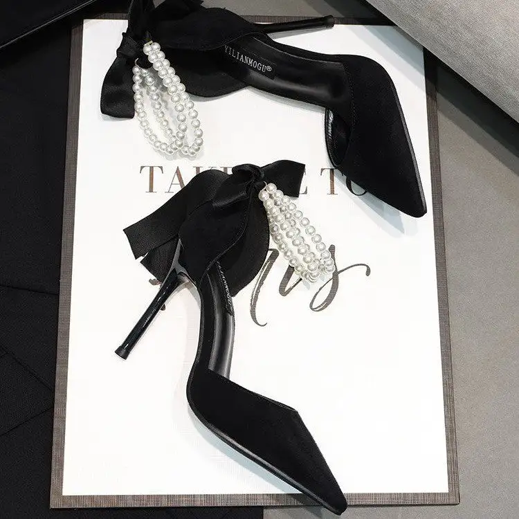 Pearl Detail Stiletto Heels