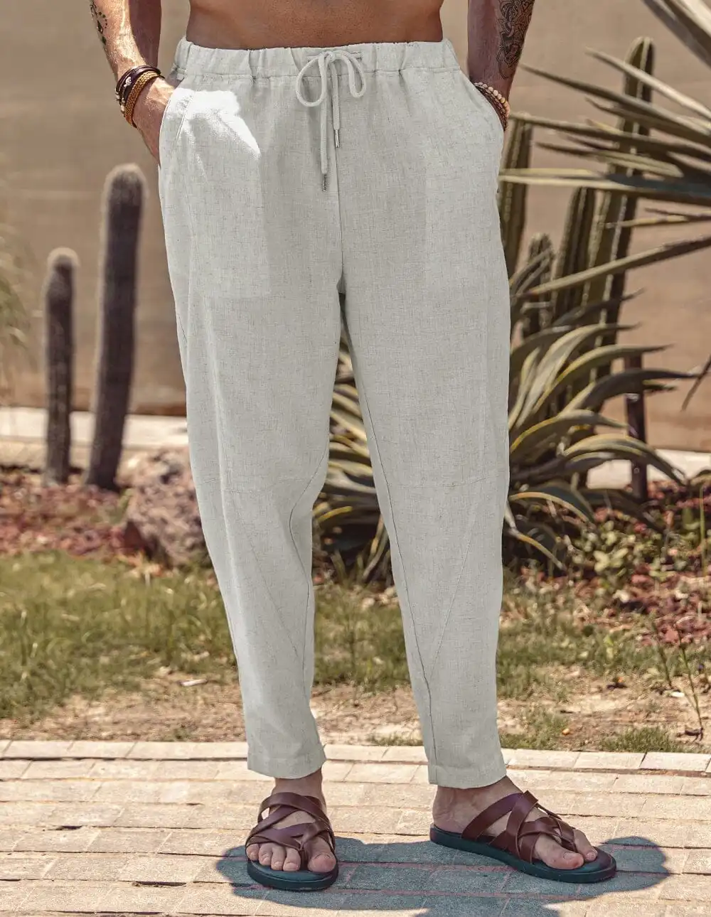 Workwear Drawstring Waist Pants