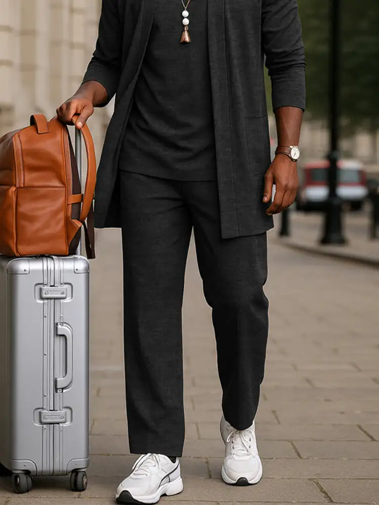 Cotton Blend Travel Three-Piece Set