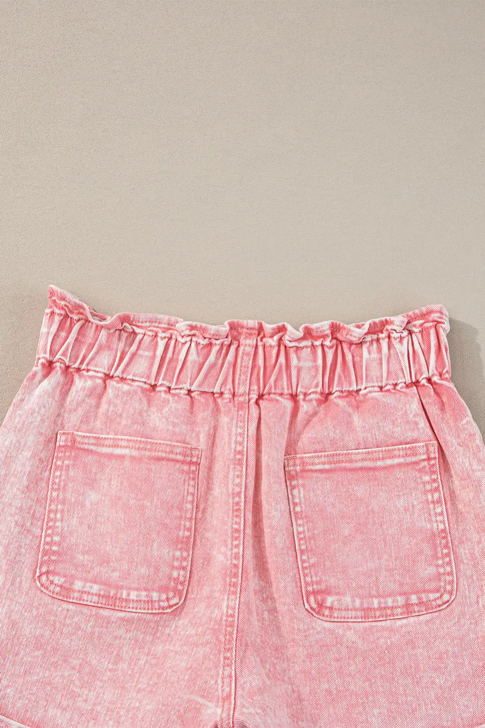 Dusty Pink Vintage Washed Frilled High