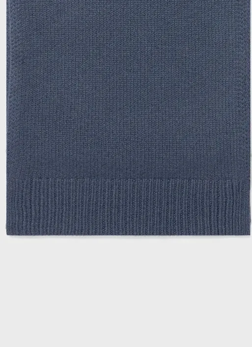 Navy Blue Plain Knit Fashion Scarf