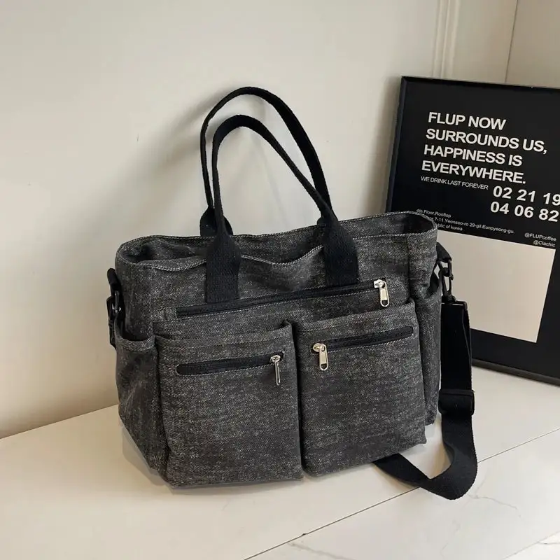 Versatile Utility: Large-Capacity Mesh & Canvas Travel Bag