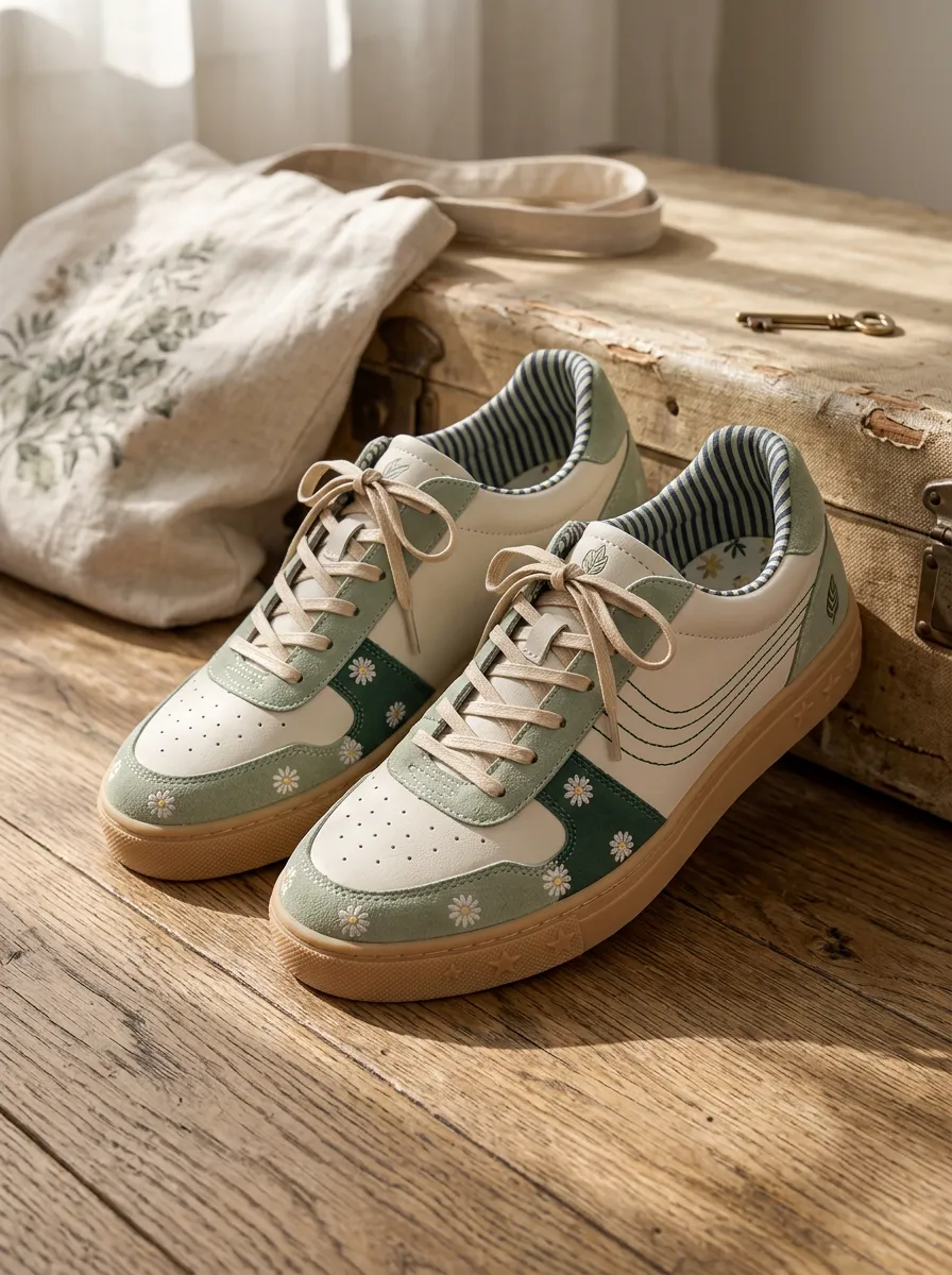 Women's Classic Daisy Floral Skate Shoes