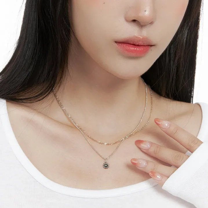 Stainless-Steel Flower Necklace