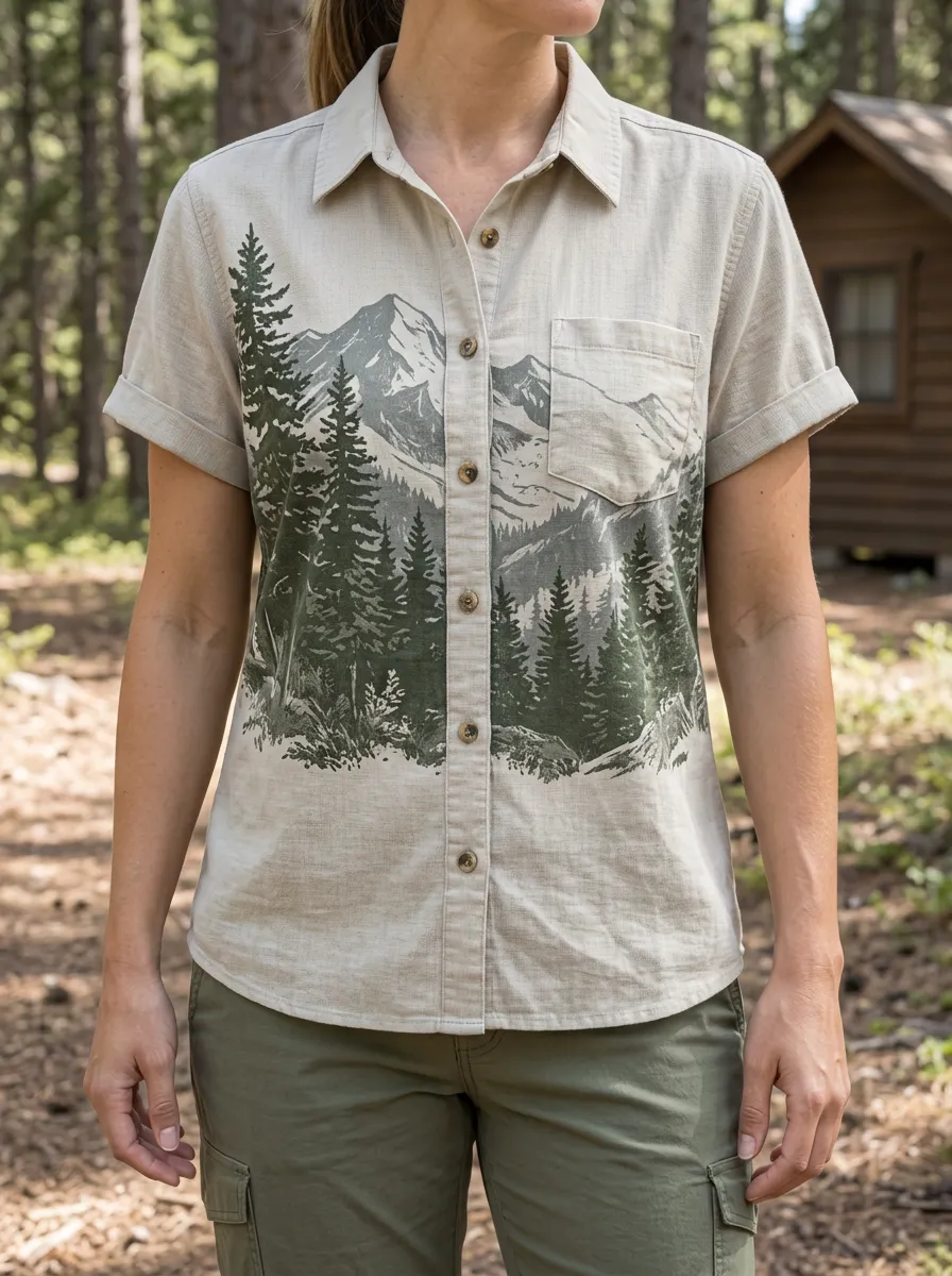 Women's Forest Nature Lover Mountain Forest Shirt
