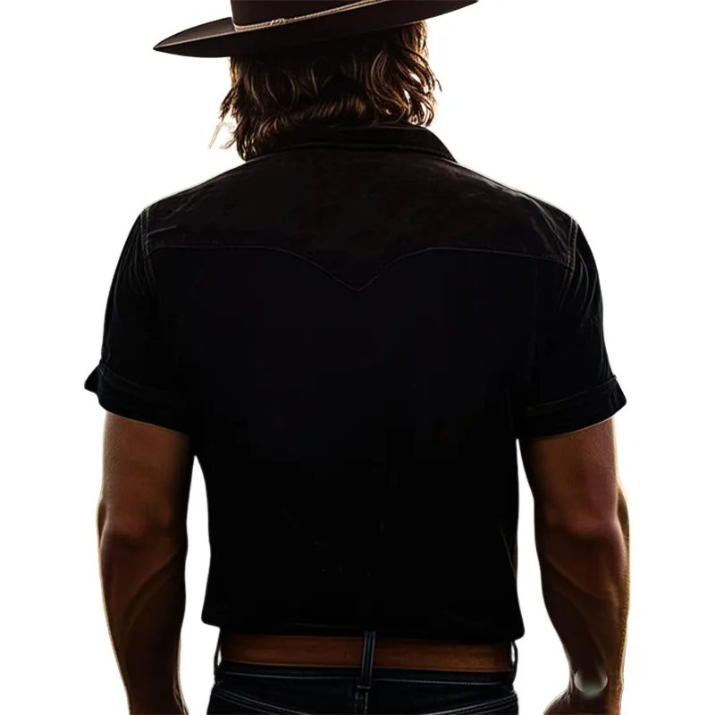 Camp Collar Woven Embroidered Shirt