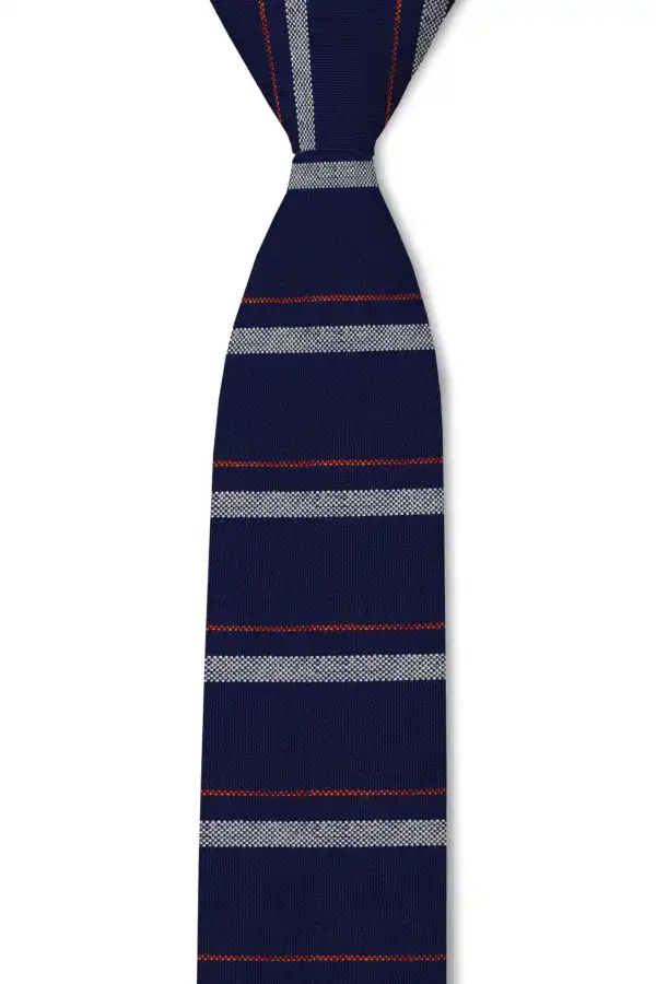Dapper Textured Stripe Pattern Necktie