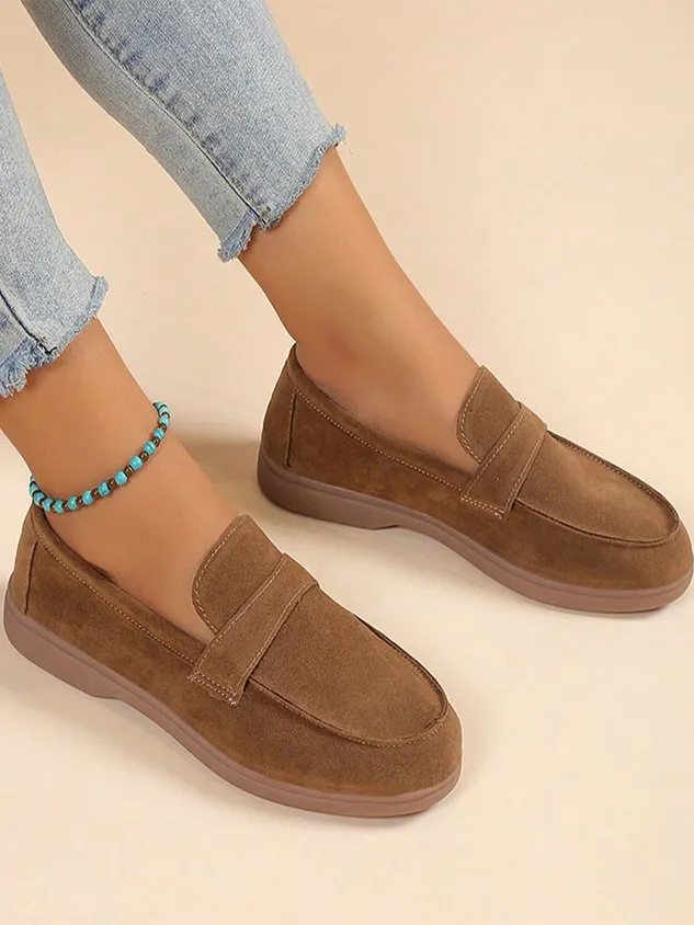 Casual Minimalist Slip On Loafers