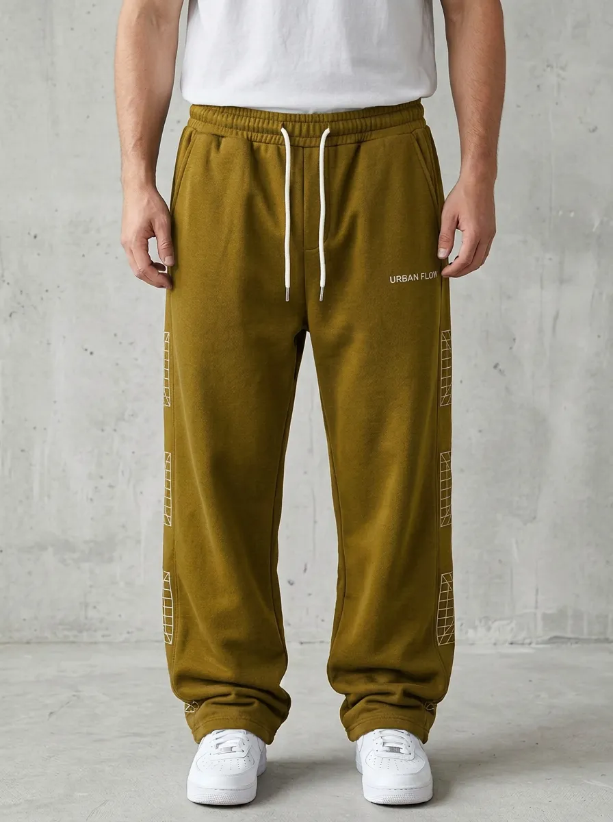 Casual Sweatpants Grid Men's Sweatpants