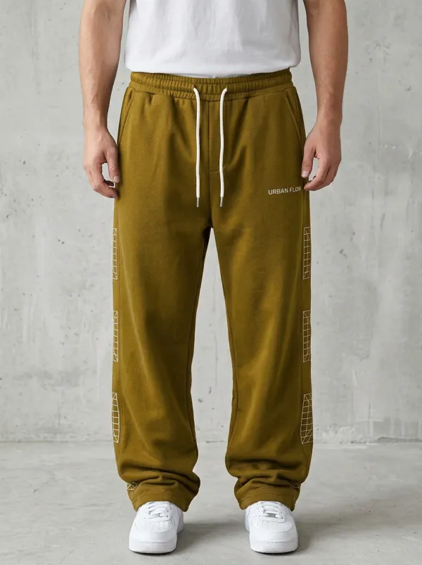 Casual Sweatpants Grid Men's Sweatpants