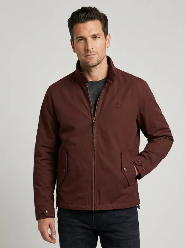 Men's Casual Outdoor Olive Green Embroidered Zip-up Jacket