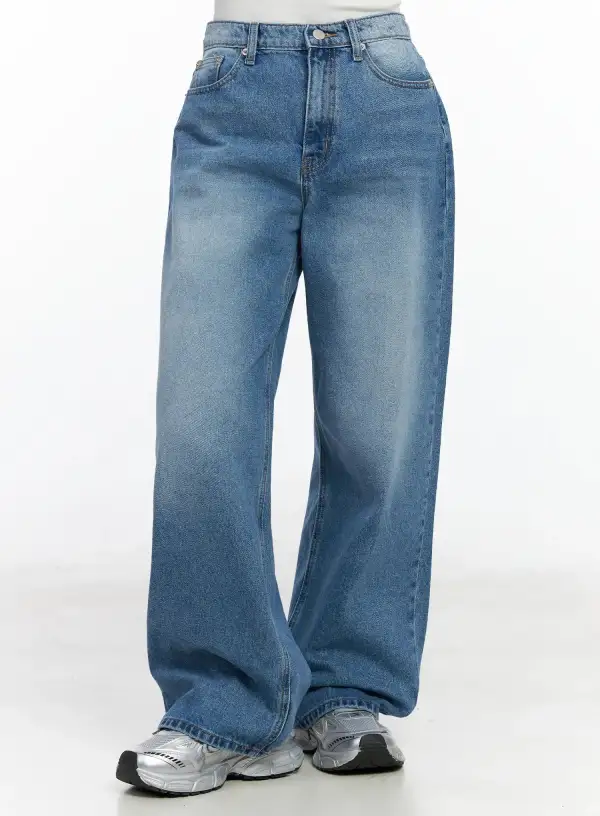 Wide-Fit Baggy Wide Leg Jeans