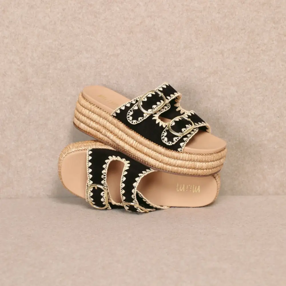 Heidi Double Buckle Boho Platform Sandal