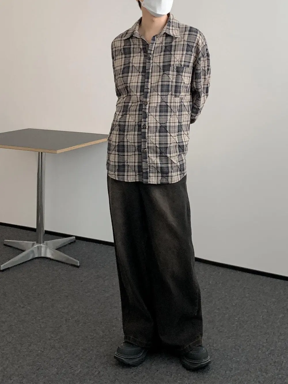 Textured Plaid Shirt