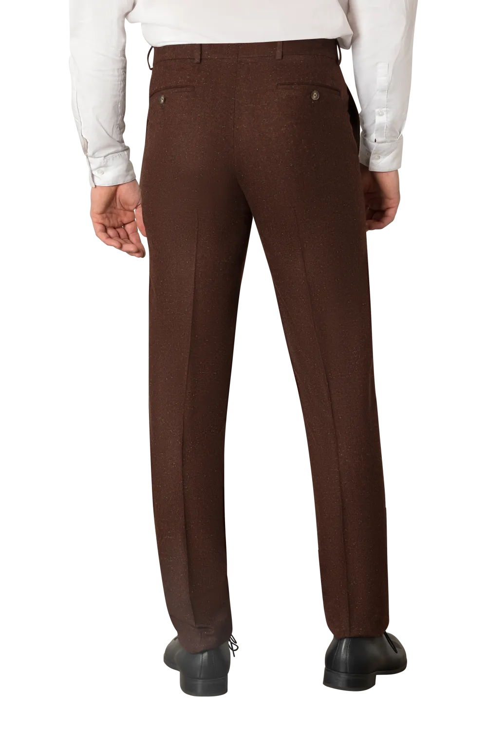 Tailored Flat Front Regular Rise Traditional Fit Trousers