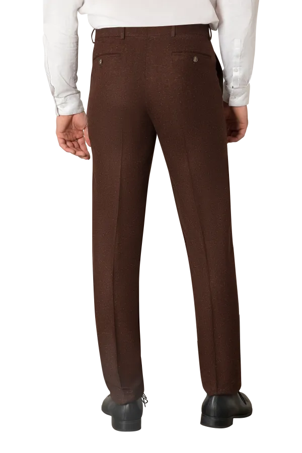 Tailored Flat Front Regular Rise Traditional Fit Trousers