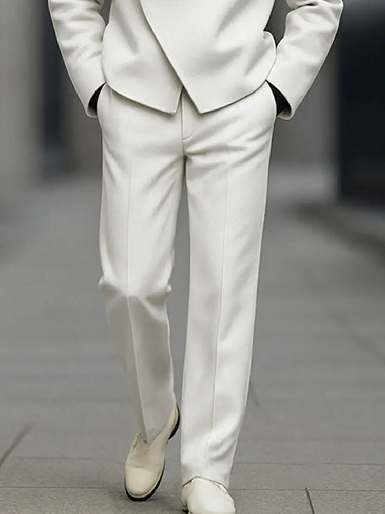 Asymmetric Woven Blazer & Pants Set