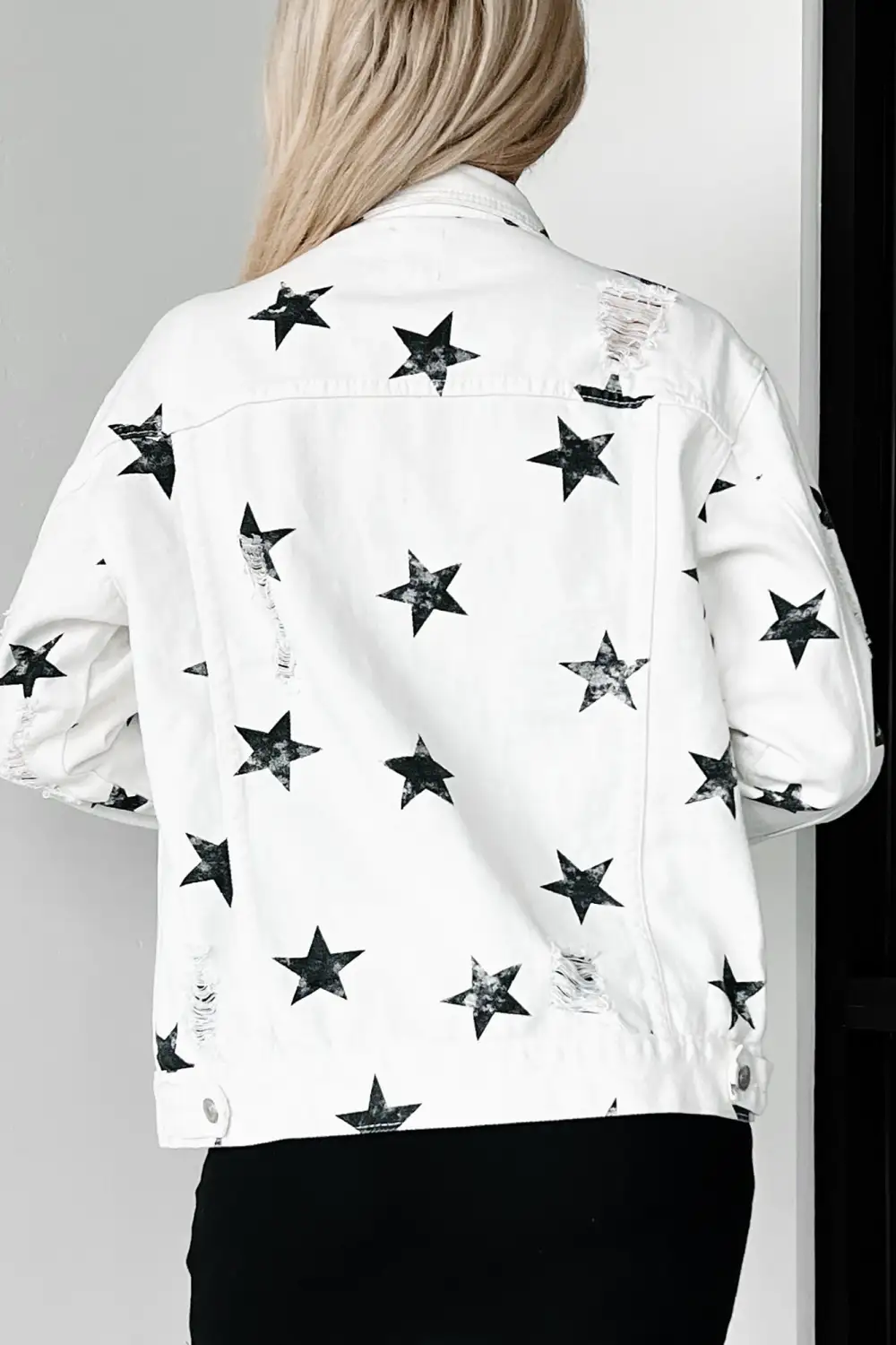 Denim Star Print Jacket